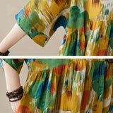 Abstract Print Oversized Maxi Dress
