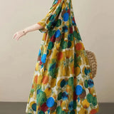 Abstract Print Oversized Maxi Dress