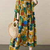 Abstract Print Oversized Maxi Dress