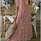 Floral Button Front Midi Dress