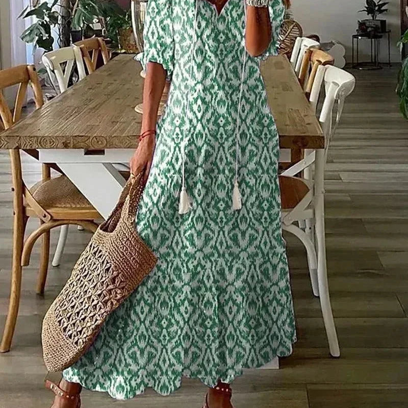 Floral Button Front Midi Dress