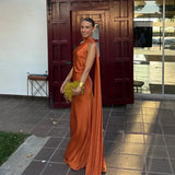 High Neck Open Back Maxi Evening Dress