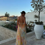 Sleeveless Printed Maxi Dress