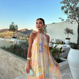 Sleeveless Printed Maxi Dress