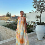 Sleeveless Printed Maxi Dress
