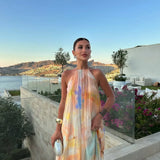 Sleeveless Printed Maxi Dress