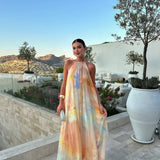 Sleeveless Printed Maxi Dress
