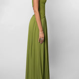Halter Neck Smocked Maxi Dress