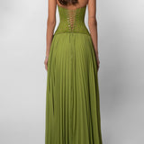 Halter Neck Smocked Maxi Dress