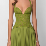 Halter Neck Smocked Maxi Dress