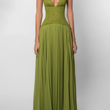 Halter Neck Smocked Maxi Dress