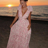 Floral Ruffle Maxi Dress