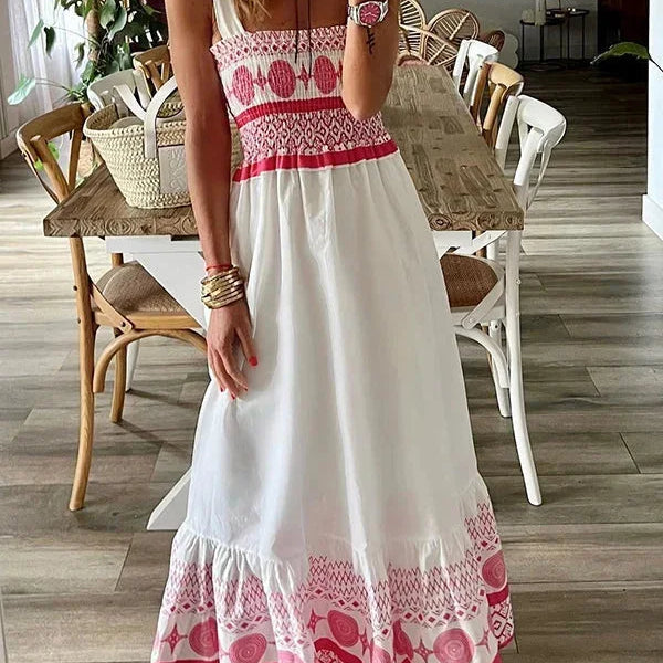 Embroidered Sleeveless Maxi Dress
