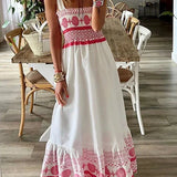 Embroidered Sleeveless Maxi Dress
