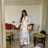 Floral Long Sleeve Maxi Kimono