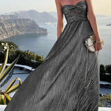 Strapless Sequin Mermaid Maxi Dress