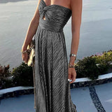 Strapless Sequin Mermaid Maxi Dress