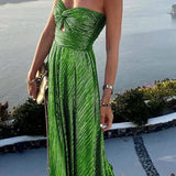 Strapless Sequin Mermaid Maxi Dress