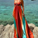 Printed Bandeau Maxi Dress