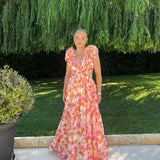 Floral Ruffle Tiered Maxi Dress