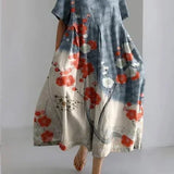 Printed Oversized Midi Dress