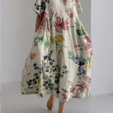 Printed Oversized Midi Dress