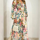Floral Wrap Maxi Dress