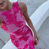 Floral Sleeveless Bodycon Maxi Dress