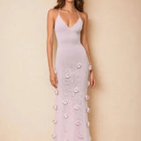 Ruffle Trim Maxi Dress