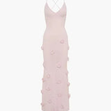 Ruffle Trim Maxi Dress