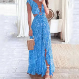 Floral Ruffle Maxi Dress