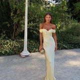 Strapless Satin Maxi Dress
