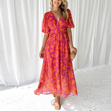 Floral V-Neck Maxi Dress