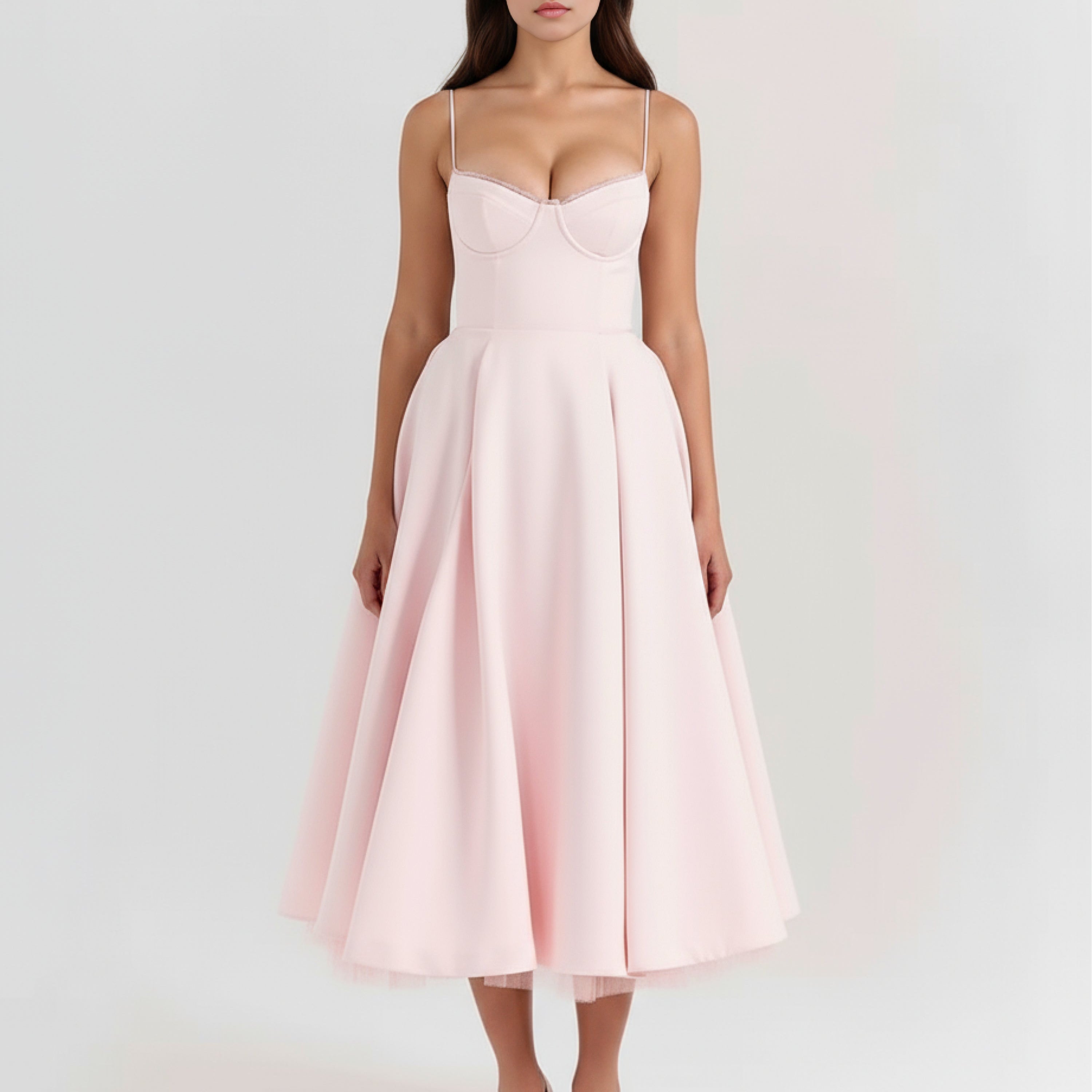 Spaghetti Strap Midi Dress