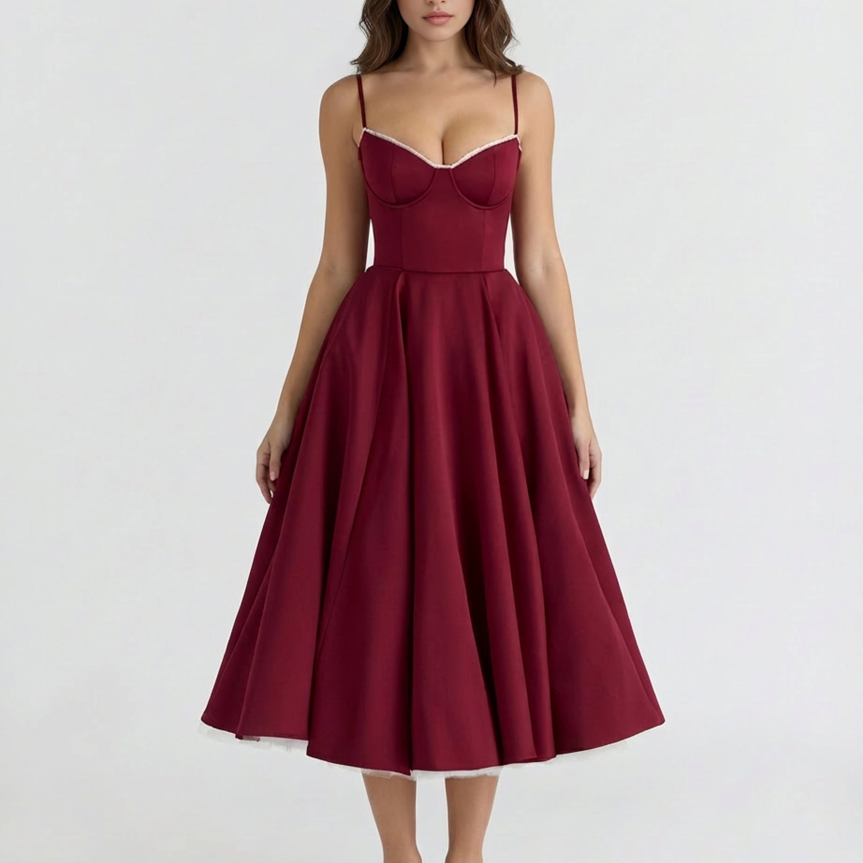 Spaghetti Strap Midi Dress