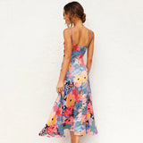 Floral Tie Front Maxi Dress
