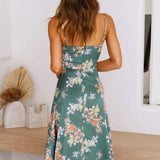 Floral Tie Front Maxi Dress
