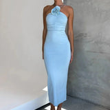 One Shoulder Bodycon Midi Dress