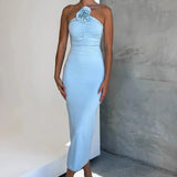 One Shoulder Bodycon Midi Dress