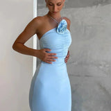 One Shoulder Bodycon Midi Dress