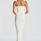Square Neck Bodycon Maxi Dress