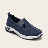 Women's Mesh Knit Cushioned Lace-Up Sneakers