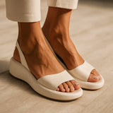 Open Toe Slingback Flats