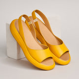 Open Toe Slingback Flats