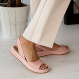 Open Toe Slingback Flats
