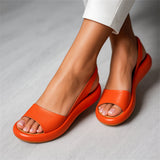 Open Toe Slingback Flats