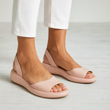 Open Toe Slingback Flats