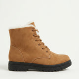 Women's Faux Leather Side Zip Ankle Boots