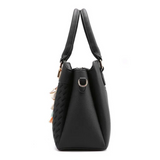 Women's Structured Handbag with Detachable Shoulder Strap