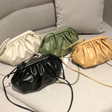 Women's Compact Vegan Leather Dumpling Crossbody Bag